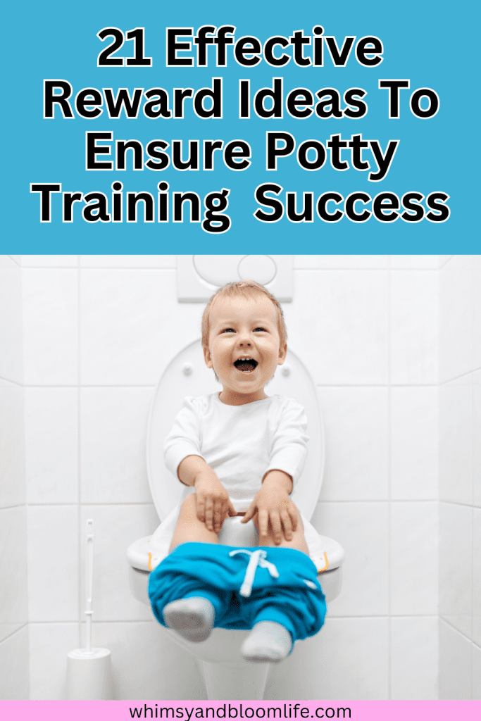 Pinterest Pin you can save so you can read this blog later about potty training rewards to make the process easier