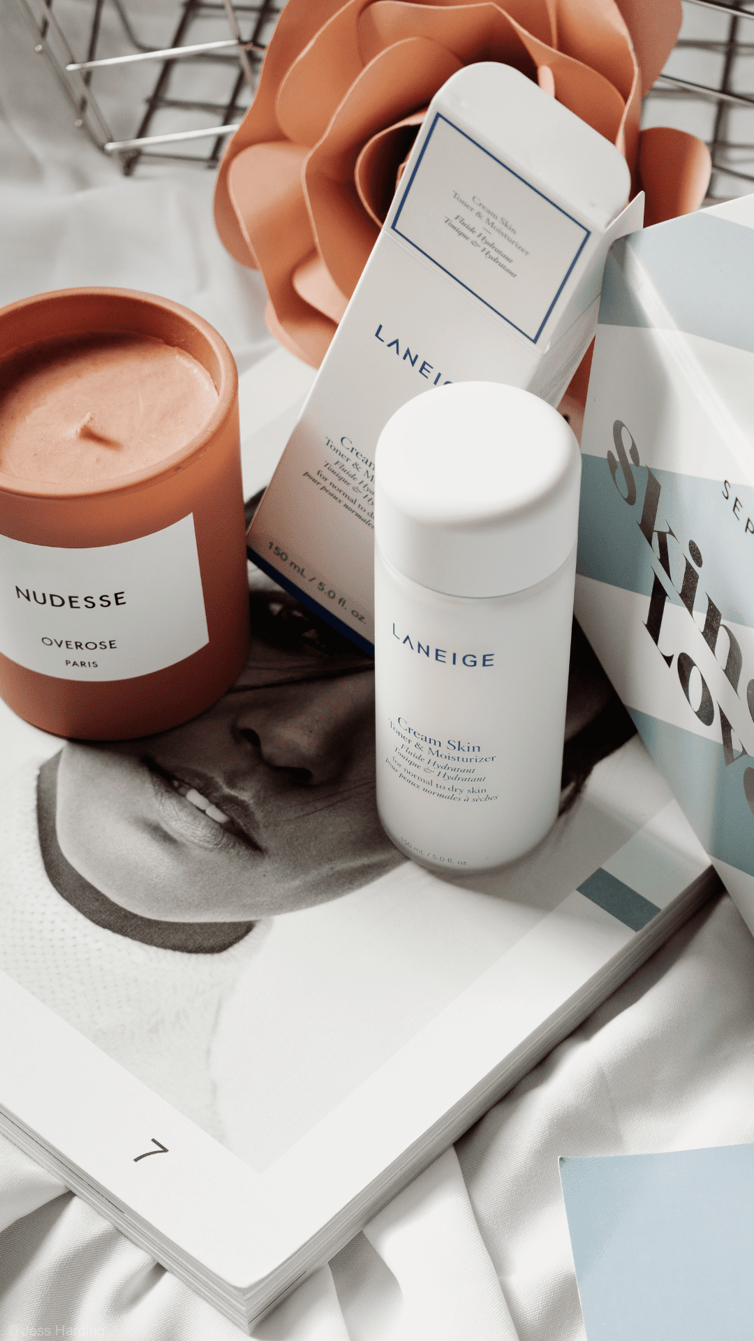A beautiful image of items that can be used for minimalist self care tips